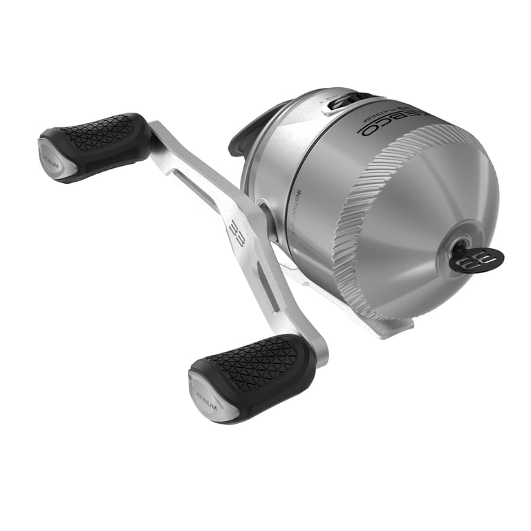 Zebco 33 Platinum Spincast Reel, Size 30, Silver, Durable All