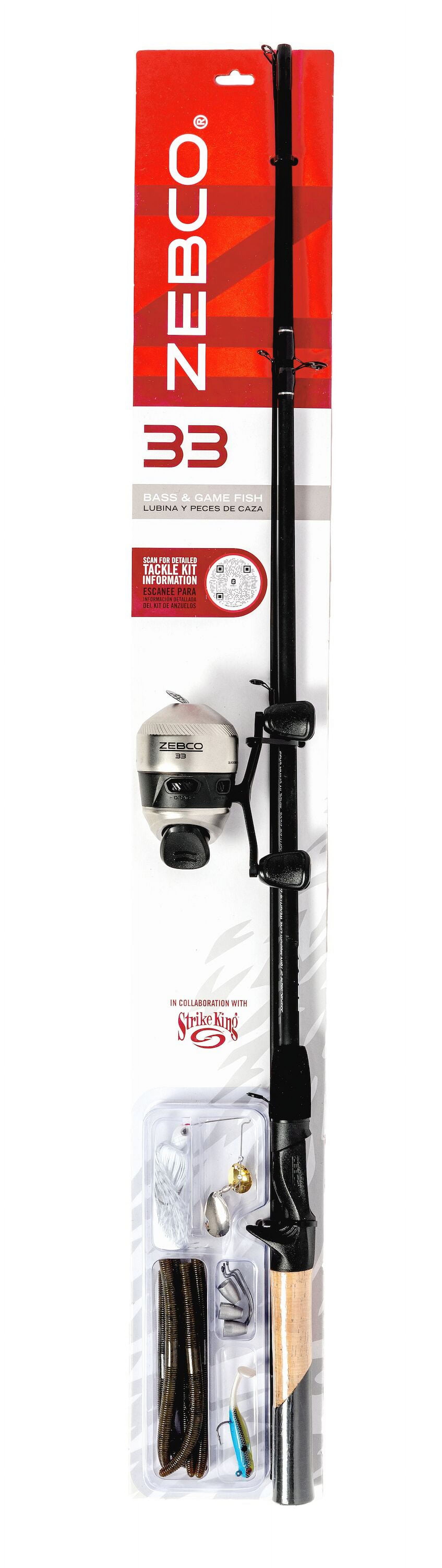 Zebco 33 Bass and Gamefish 5'8 Medium Action Spincast Combo