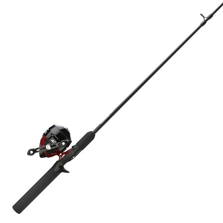 Zebco 404 Spincast Reel and Fishing Rod Combo, 6-Foot 2-Piece Rod, Right-Hand Retrieve, Black/Red