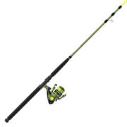 Zebco Big Cat Spinning Reel and Fishing Rod Combo, 7-Foot 2-Piece Fishing Pole, Multi-Layered Drag Stack, Pre-Spooled with 25-Pound Hi-Vis Zebco Line, Size 60 Reel, Forest Green