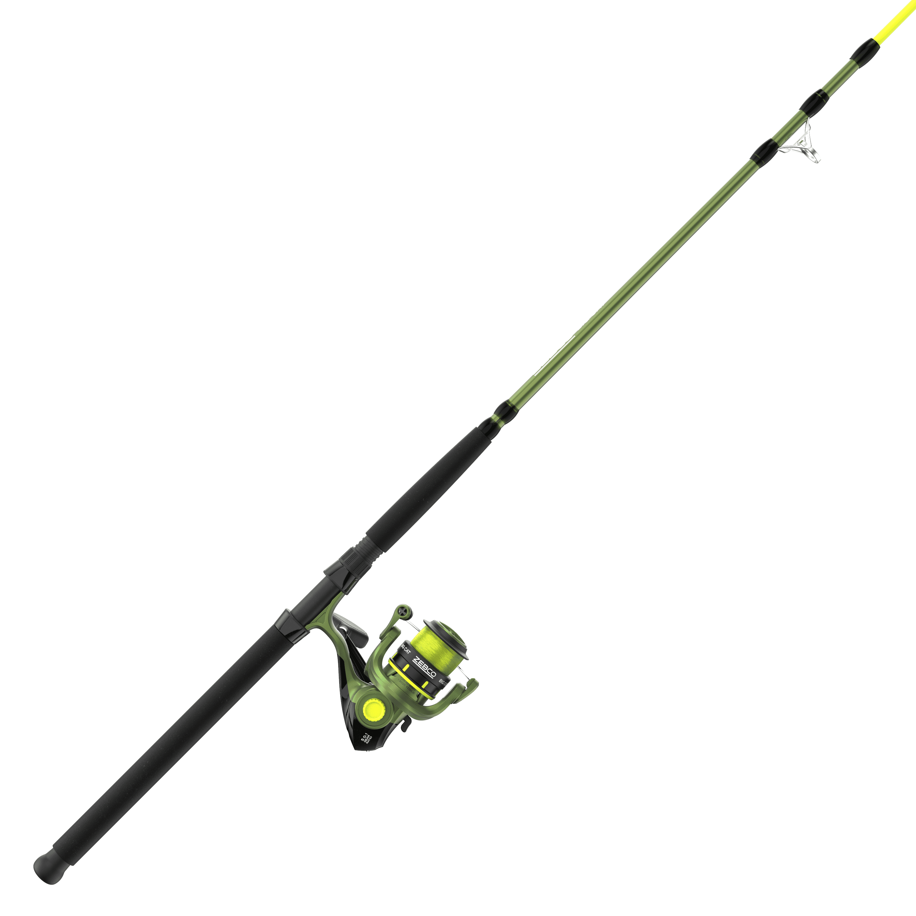 Zebco Big Cat Spinning Reel and Fishing Rod Combo, 8-Foot Rod, Size 60  Reel, Green