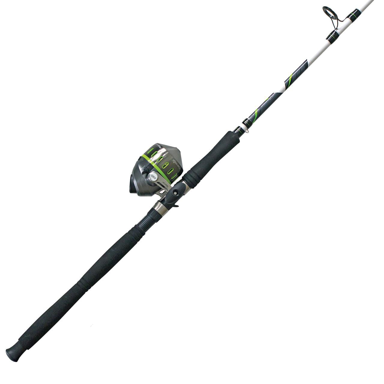 Zebco Big Cat XT Spincast Reel and Fishing Rod Combo, 7-foot 2-Piece  Multi-Layered E-Glass Fishing Pole with Extended EVA Handle, Size 80 Reel,  Instant Anti-Reverse Fishing Reel, Silver/Green 