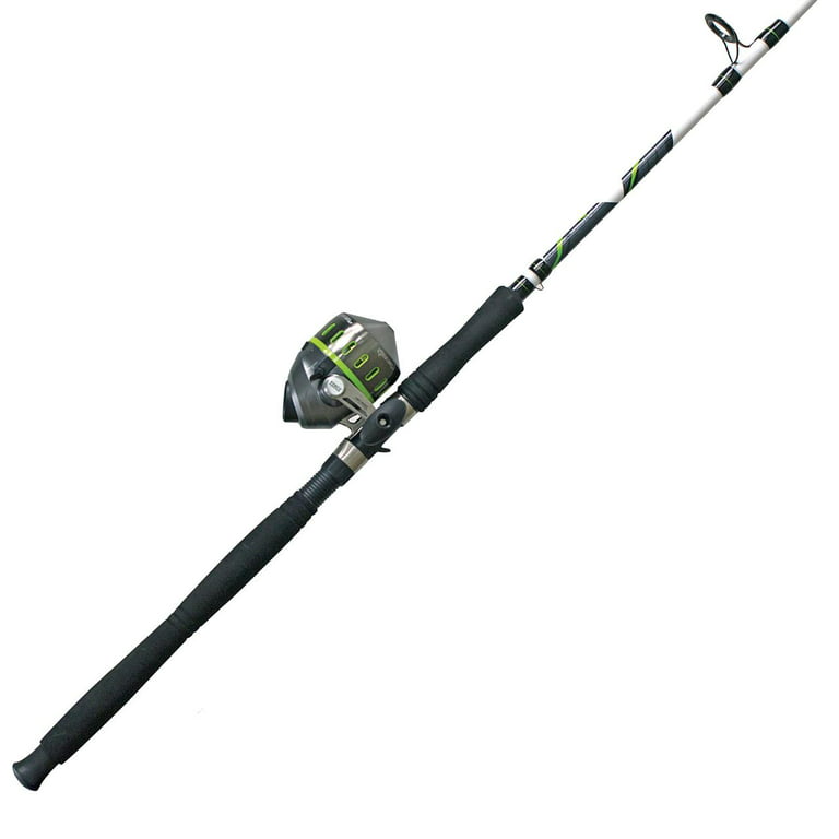 Zebco Big Cat XT Spincast Reel and Fishing Rod Combo, 7-foot 2-Piece  Multi-Layered E-Glass Fishing Pole with Extended EVA Handle, Size 80 Reel