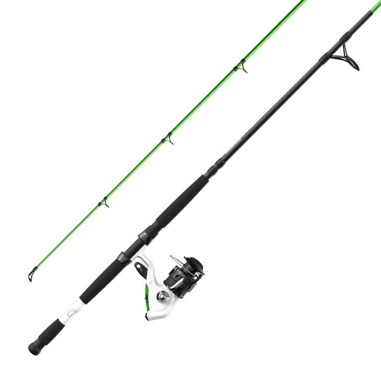 Zebco Bite Alert Spinning Reel and Fishing Rod Combo, 7 Ft. 2-Piece  Fiberglass Rod with Built-in Hook Keeper, Electronic Bite Alert Fishing  Reel with