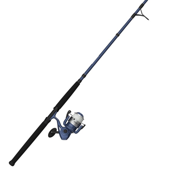 Zebco Blue Runner Spinning Reel and Rod Combo, 12-Foot, 2-Piece Fishing Rod, Size 80 Reel