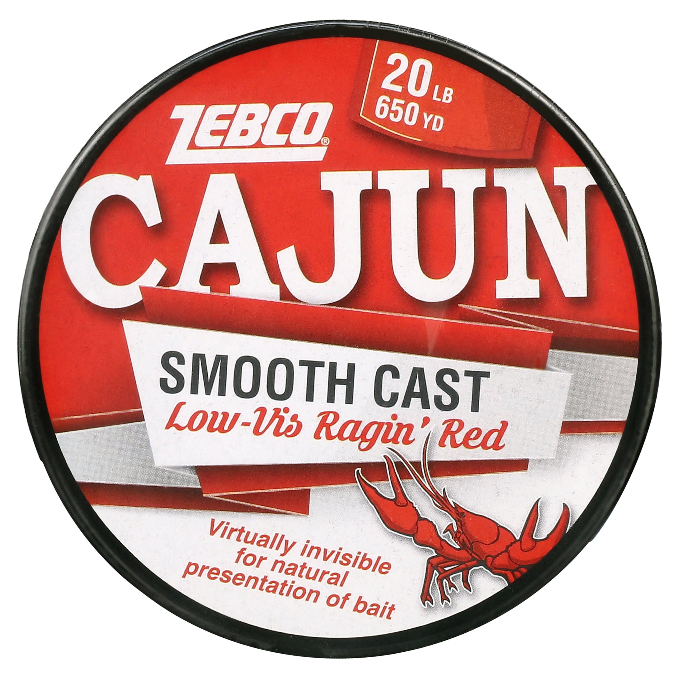 Zebco Cajun Line Smooth Cast Fishing Line, Low Vis Ragin' Red