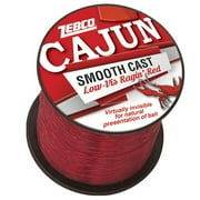 Zebco Cajun Line Smooth Cast Fishing Line, Low Vis Ragin' Red, 30 Pound Tested