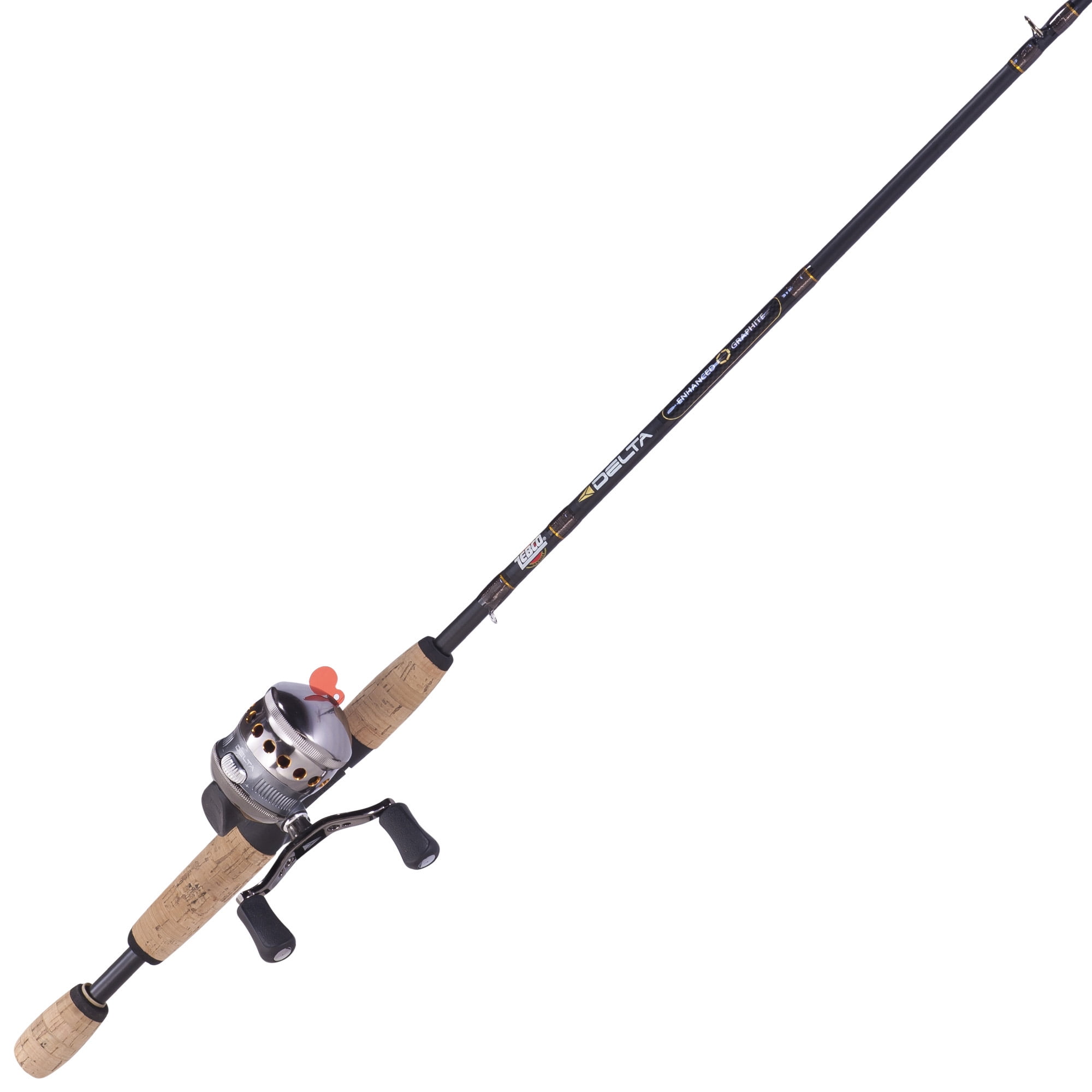 Zebco Delta Spincast Reel and Fishing Rod Combo, 5-Foot 6-Inch 2-Piece  Graphite Fishing Pole with Split-Grip Cork Handle, Instant Anti-Reverse  Fishing