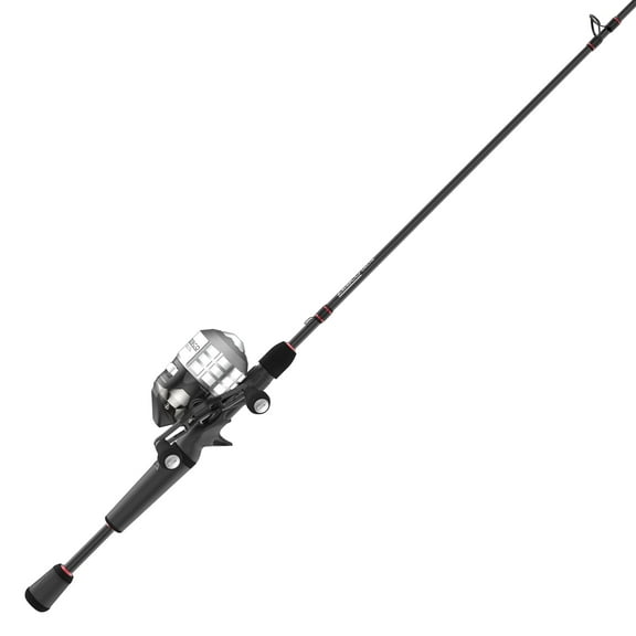 Zebco Delta Spincast Reel and Fishing Rod Combo, 6-Foot Rod, Size 30 Reel, Cool Gray
