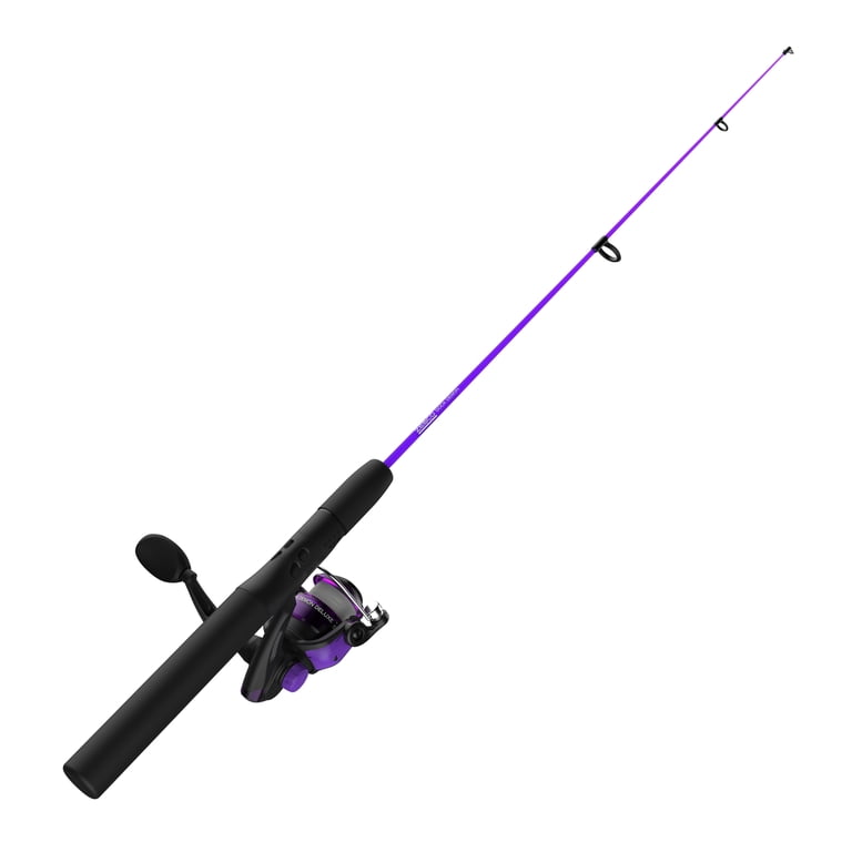 Zebco Dock Demon 30-Inch 1-Piece Spinning Reel and Fishing Rod Combo in Purple - Walmart.com Zebco Dock Demon 30-Inch 1-Piece Spinning Reel and Fishing Rod Combo in Purple - Walmart.com