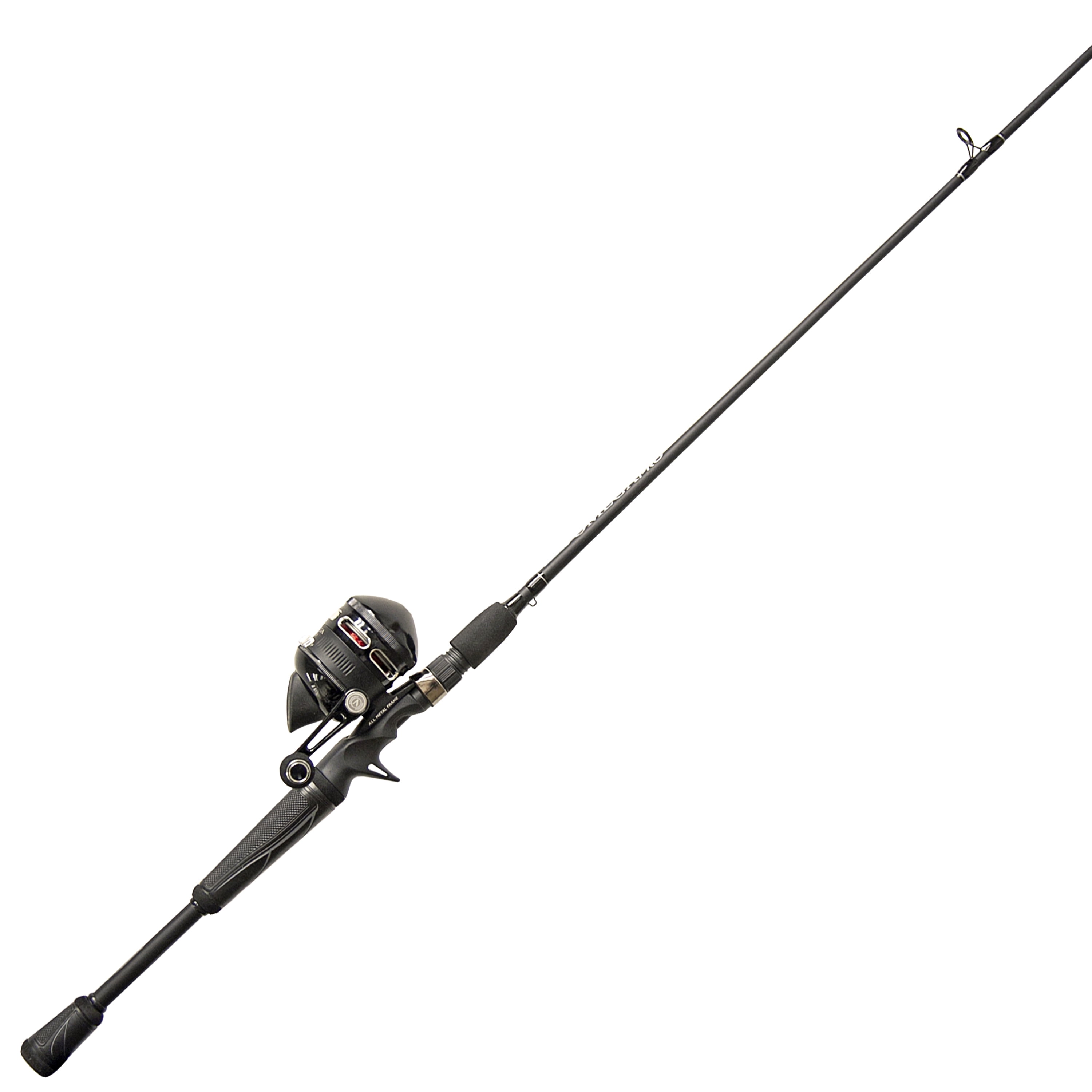 Zebco Omega Pro Spincast Reel and Fishing Rod Combo, 6-Foot 6-Inch 2-Piece  IM7 Graphite Fishing Pole, Split ComfortGrip Rod Handle, Size 30 Reel,  Pre-spooled with 10-pound Zebco Line, Black 