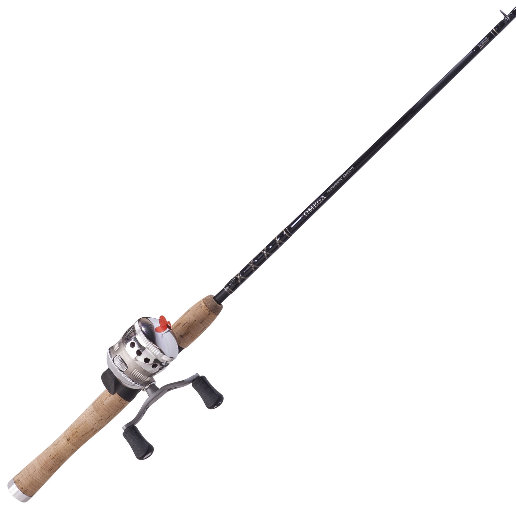 Zebco Omega Spincast Reel and Fishing Rod Combo, 5-Foot 6-Inch 2-Piece IM6  Graphite Fishing Pole, Natural Cork Rod Handle, Size 20 Reel, Pre-spooled