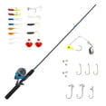 thumbnail image 1 of Zebco Ready Tackle All Purpose Spincast Combo, 5-Foot 6-Inch, 2-Piece Fishing Rod, Size 30 Reel, RH Retrieve, 10-Pound Line, 29-Piece Tackle Kit, 1 of 9
