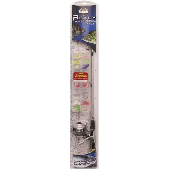 Zebco Ready Tackle Spincast Packaged Combo, with Line, 5' 6", M