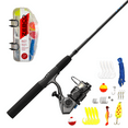 thumbnail image 1 of Zebco Ready Tackle Spinning Reel and Fishing Rod Combo, 5-Foot 6-Inch Fishing Pole, 30-Piece Tackle Kit, Black, 1 of 8