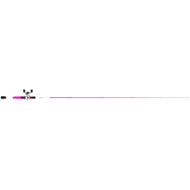 Zebco Roam Baitcast Reel and Fishing Rod Combo, 6-Foot 6-Inch 2-piece Rod, Size 100 Reel, Left-Hand Retrieve, Pink