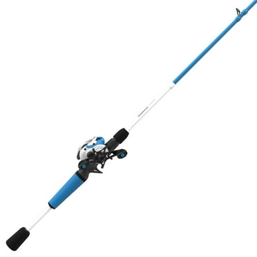 Zebco Roam Baitcast Reel and Fishing Rod Combo, 6-Foot 6-Inch Rod, Size 100 Reel, Right-Hand Retrieve, Blue