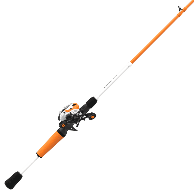 Zebco Roam Baitcast Reel and Fishing Rod Combo, 6-Foot 6-Inch Rod, Size 100  Reel, Right-Hand Retrieve, Orange
