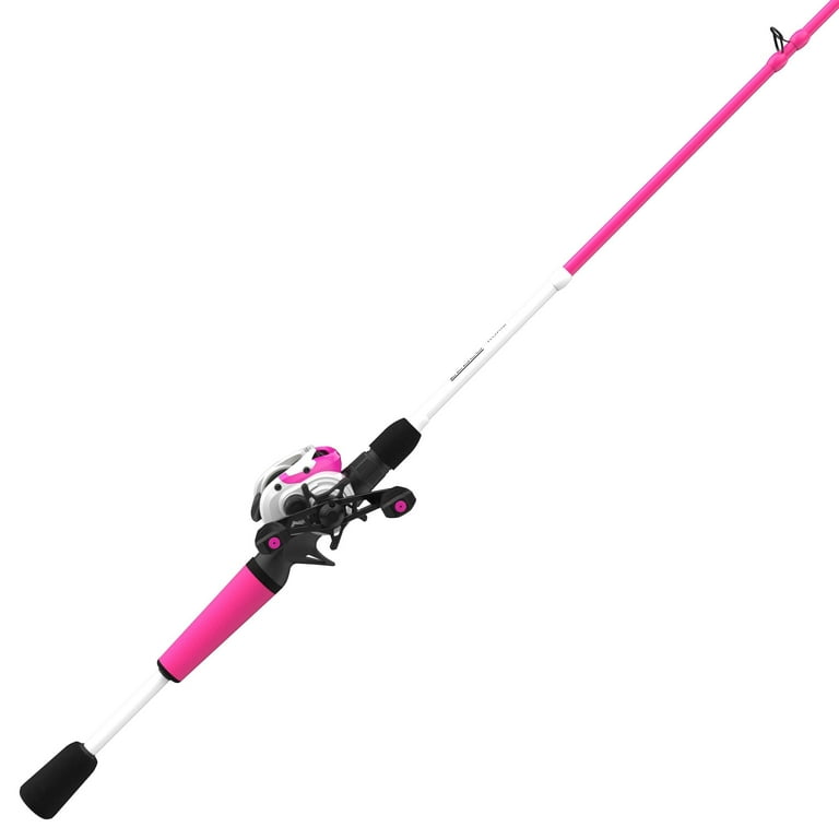 D75Lセット　コーラルピンク Zebco Roam Baitcast Reel and Fishing Rod Combo, 6-Foot 6-Inch Rod
