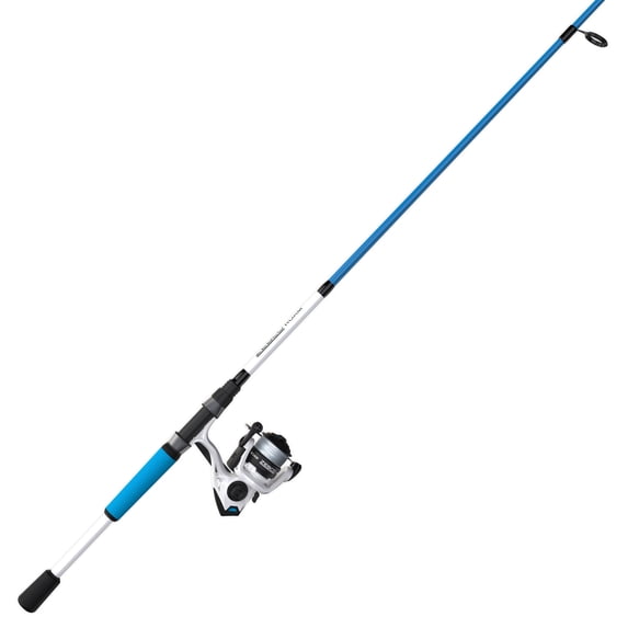 Zebco Roam Spinning Reel and Fishing Rod Combo, 6-Foot 6-Inch 2-Piece Rod, Size 30 Reel, Blue