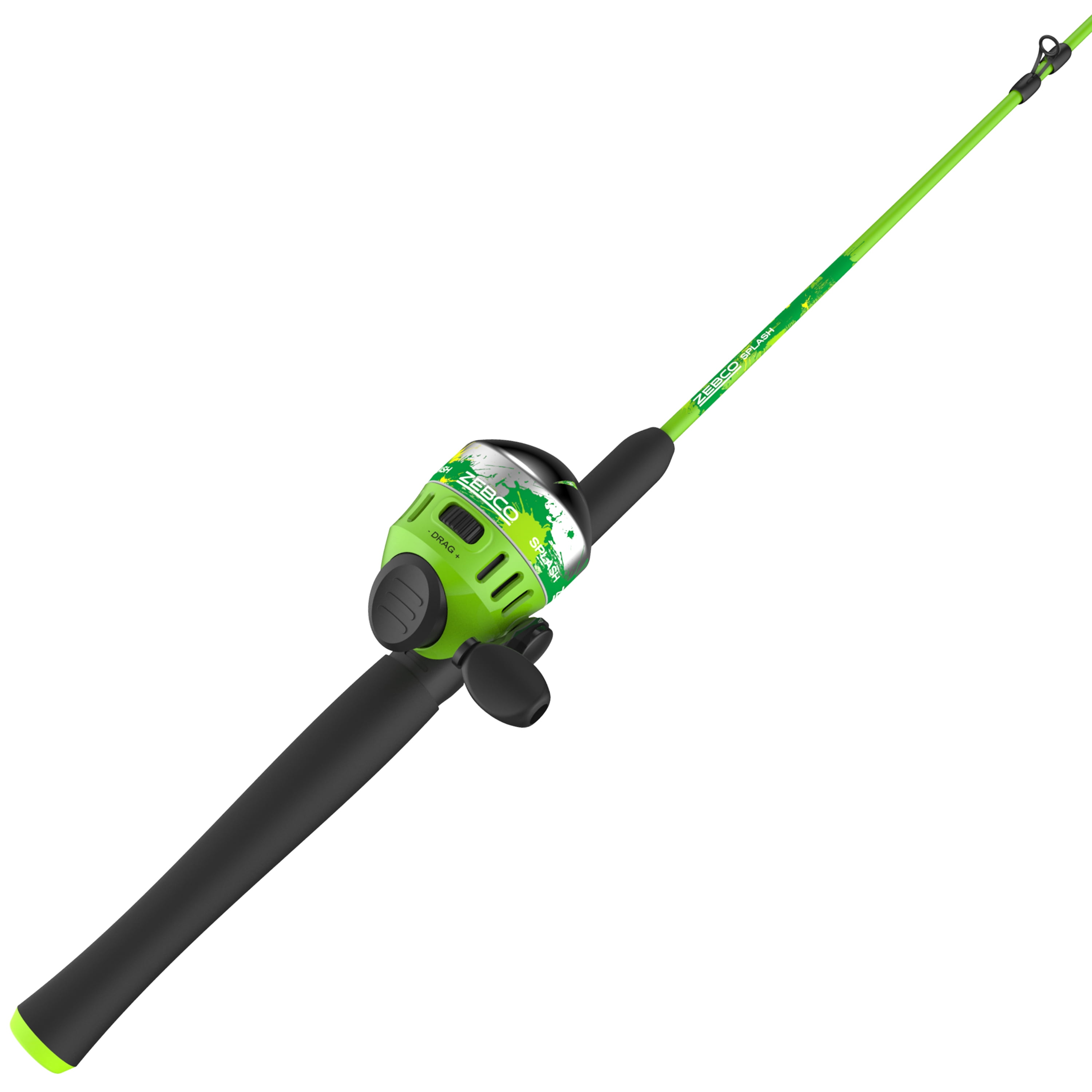 Zebco SPLASH Green 602M Spincast Fishing Rod and Reel Combo 10