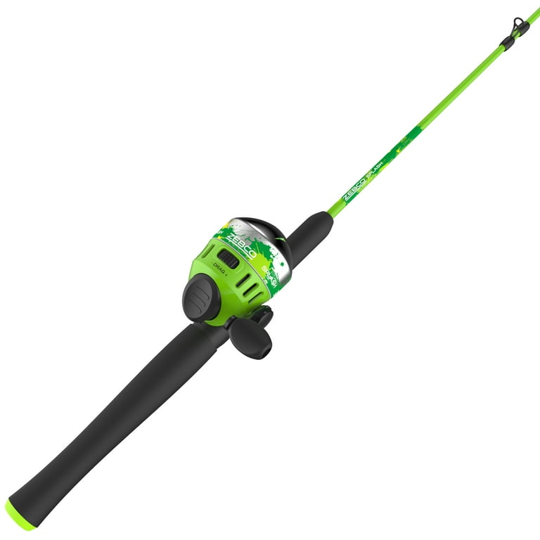 Zebco SPLASH Green 602M Spincast Fishing Rod and Reel Combo 10#