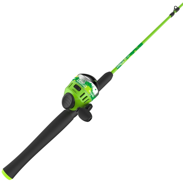 Zebco SPLASH Green 602M Spincast Fishing Rod and Reel Combo 10 - Main Image