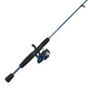 Zebco Slingshot Spincast Reel and Fishing Rod Combo, 5-Foot 6-Inch Fishing Pole, Size 20 Reel, Blue