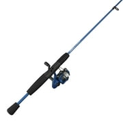 Zebco Slingshot Spincast Reel and Fishing Rod Combo, 6-Foot Fishing Pole, Size 20 Reel, Blue