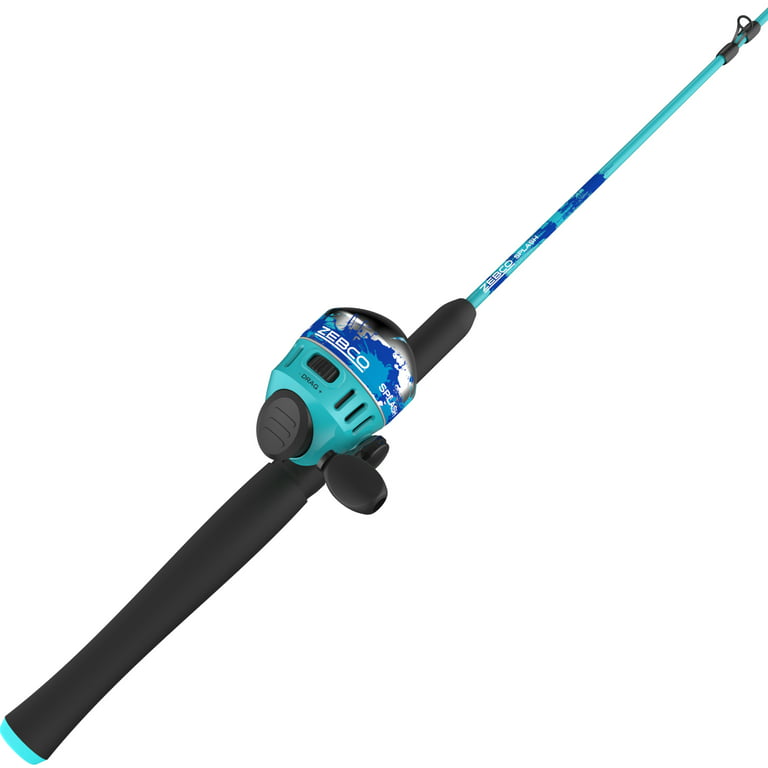Zebco Splash Spincast Reel and Fishing Rod Combo, 6-Foot 2-Piece Fishing  Pole, Size 30 Reel, Changeable Right- or Left-Hand Retrieve, Pre-Spooled  with