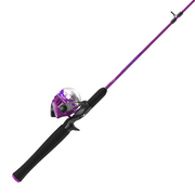 Zebco Splash Spincast Reel and Fishing Rod Combo, 6-Foot Fishing Pole, Purple