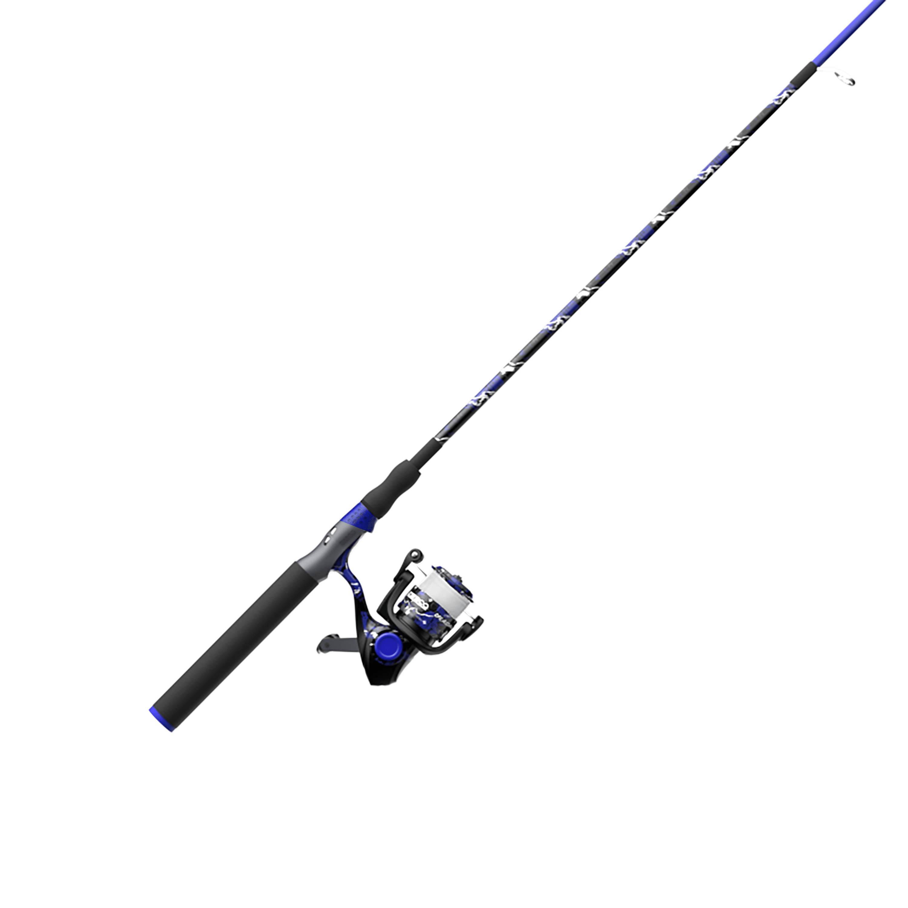 Zebco Splash Spinning Reel and Fishing Rod Combo, 6-Foot 2-Piece Fiberglass Rod, Medium-Light Power, Z-Splash Blue