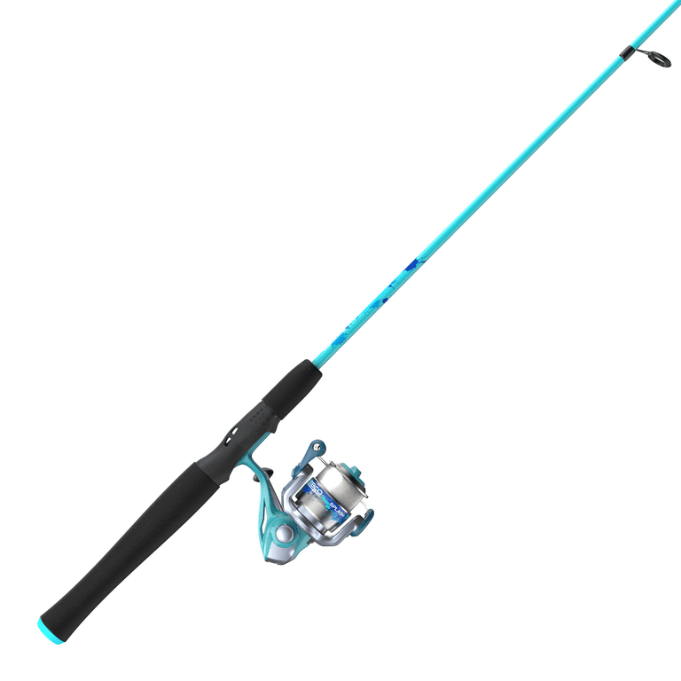 Zebco Splash Blue Spinning Reel and Fishing Rod Combo, 6-Foot Pole