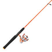 Zebco Splash Spinning Reel and Fishing Rod Combo, 6-Foot Fishing Pole, Size 20 Reel, Orange