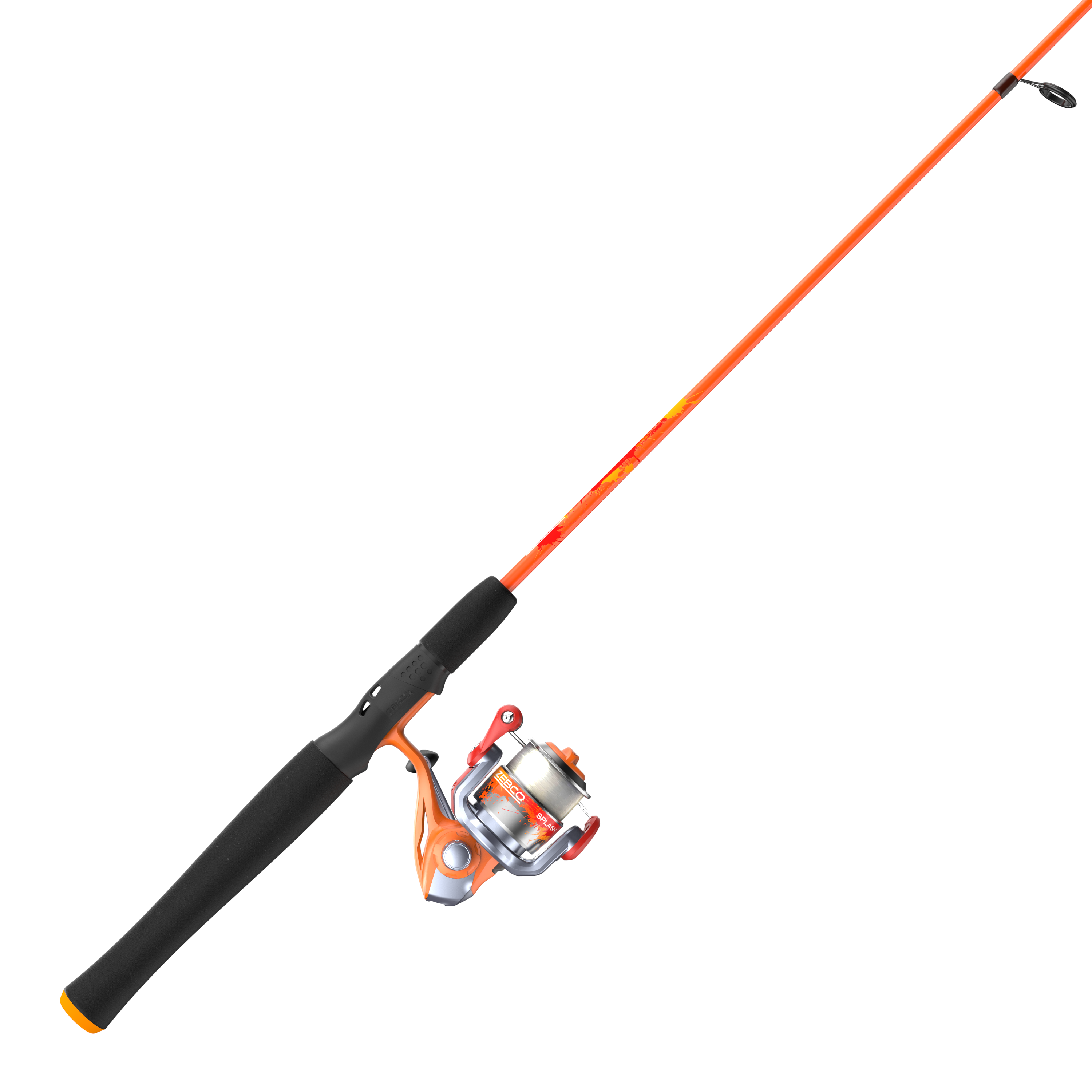 3 Zebco Crappie Fighter 10' Fishing Rods – Orange/Black, Model CRFUL102LA-RODS