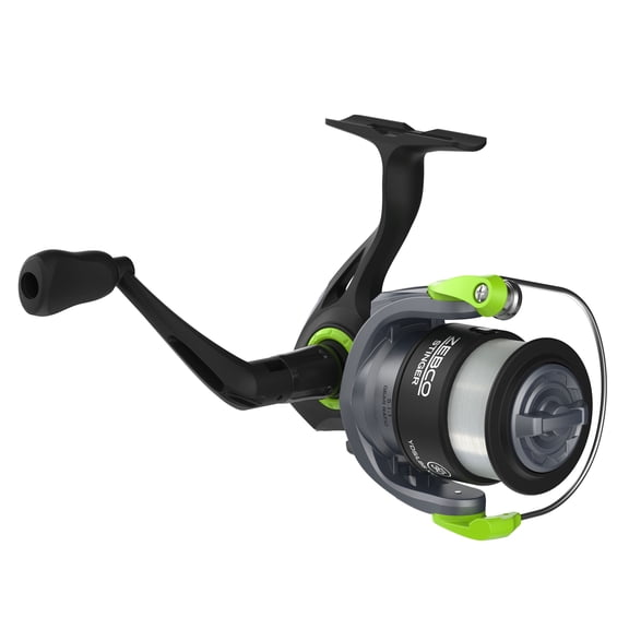 Zebco Stinger Spinning Fishing Reel, Size 30, 5.1:1 Gear Ratio, 1+1 Bearings, 10-Pound Line (Clam Packaging)