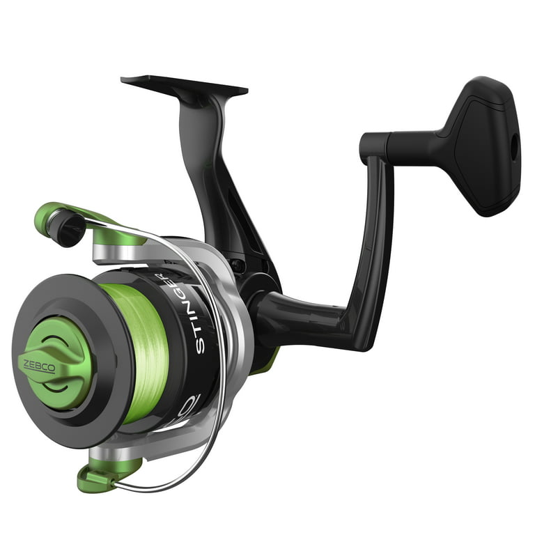 Zebco Stinger Spinning Fishing Reel, Size 80, Pre-Spooled 30-Pound