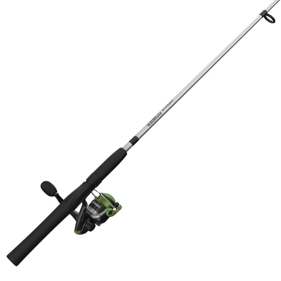 Zebco Stinger Spinning Reel and Fishing Rod Combo, 7-Foot Fishing Pole, Size 30 Reel, Silver/Black