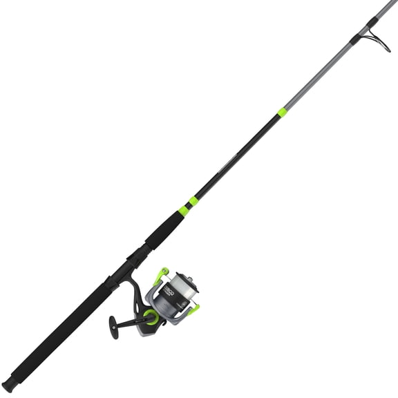 Zebco Stinger Spinning Reel and Fishing Rod Combo, 8-Foot, 2-Piece Rod, Size 60 Reel