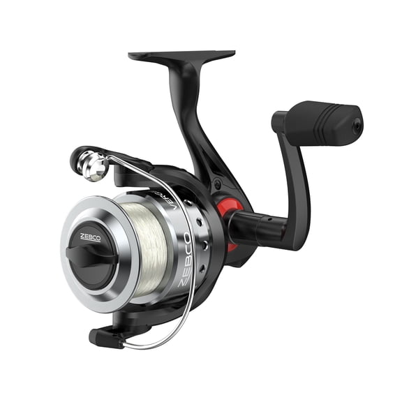 Zebco Verge Spinning Fishing Reel, Size 40 Reel, Pre-Spooled with 12-Pound Zebco Fishing Line (Clam Packaging)