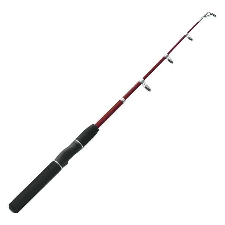 Zebco Z-Cast Telescopic Spinning Fishing Rod, Extendable 17-Inches to  5-Foot 6-Inch Fishing Pole, Red