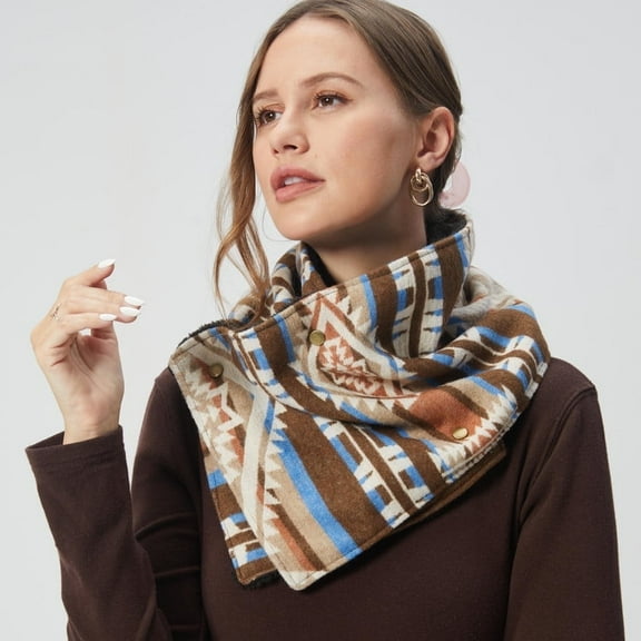 Zeblioso Western Scarf for Cowgirls Aztec Winter Warmth Scarf