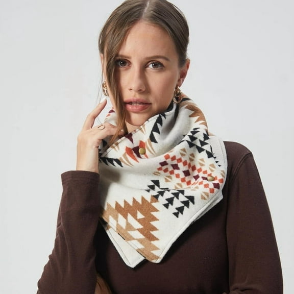Zeblioso Western Scarf for Cowgirls Aztec Winter Warmth Scarf