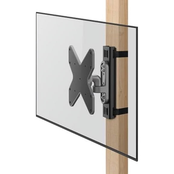 ZeboZap ZZTVS2022 DIY NO Drill Swivel Gazebo TV Mount | Patio | Pergola | Square Post | Holds 33lbs | Fits 23"-50" TVs | Weatherproof | Black