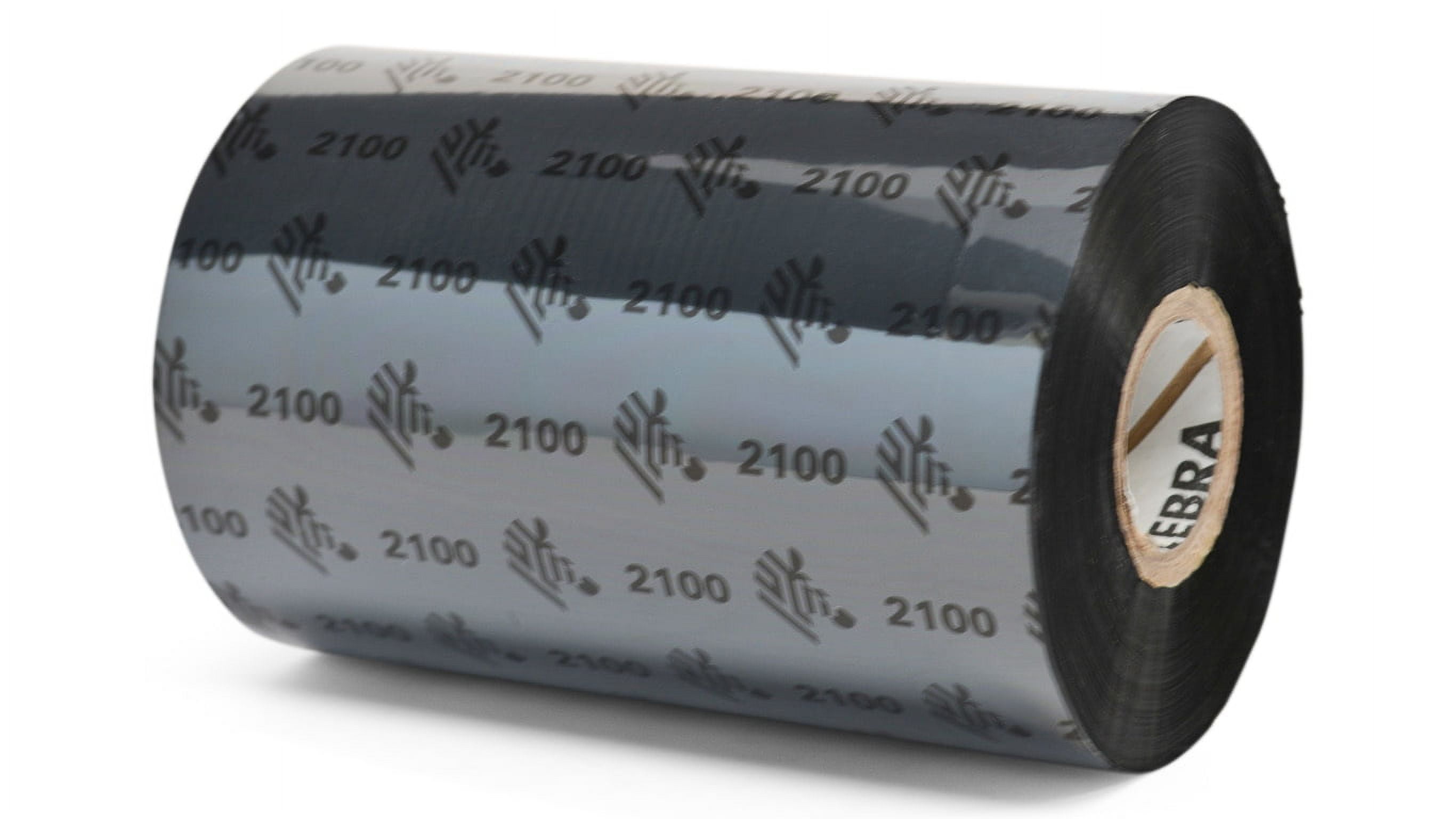 Zebra 2100 Wax Thermal Transfer Ribbon, 3.15" x 1,476', 1" Core, 12 Rolls