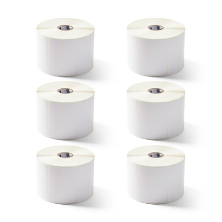 Zebra 3 x 1 in Direct Thermal Paper Labels Z-Perform 2000D Permanent Adhesive Shipping Labels - 1 in Core - 6 Rolls