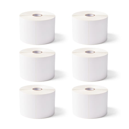 Zebra 3 x 3 in Direct Thermal Paper Labels Z-Perform 2000D Permanent Adhesive Shipping Labels - 1 in Core - 6 Rolls