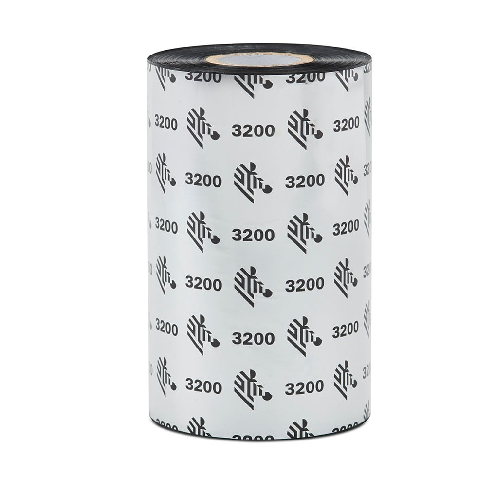 Zebra 3200 Thermal Transfer Wax/Resin Ribbon, 6.14" x 1,476', 1" Core, 6 Ribbons