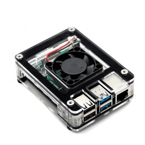 Zebra 4 Interior Fan Case for Raspberry Pi 4 B