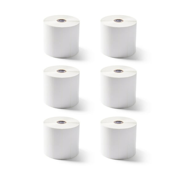 Zebra 4 x 1 in Direct Thermal Paper Labels Z-Perform 2000D Permanent Adhesive Shipping Labels - 1 in Core - 6 Rolls